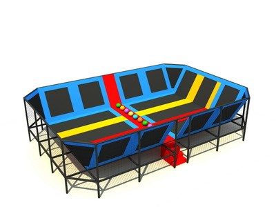 Los mejores niños de alta calidad de diseño interior súper trampolín parque KP-160810